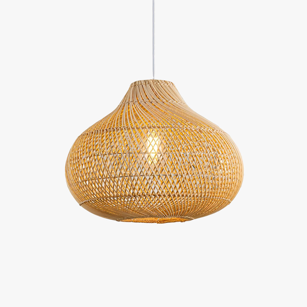 Ritta Design LED Pendelleuchte Rattan Schlafzimmer