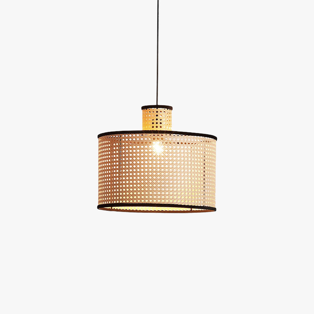 Ritta Vintage LED Pendelleuchte Rattan/Metall Schlafzimmer