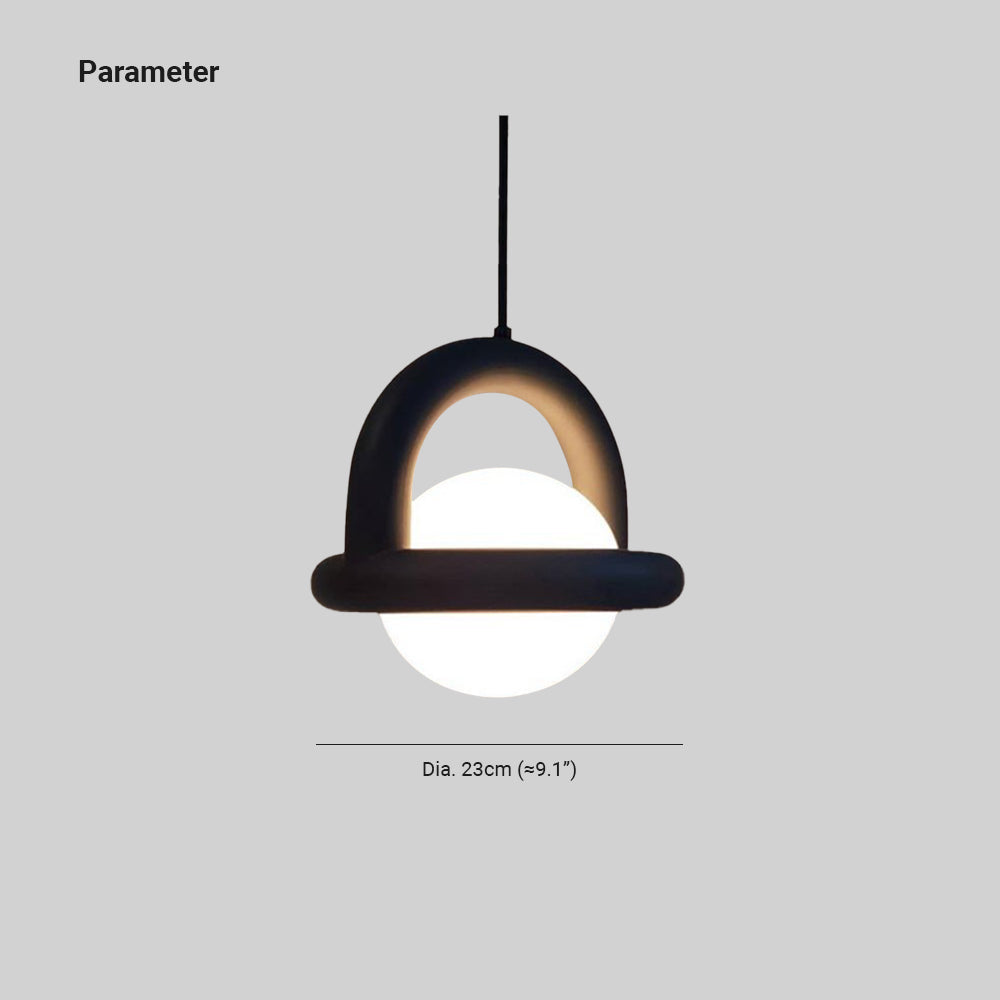 Morandi Ballon LED Pendelleuchte Metall/Glas Ess/Wohnzimmer