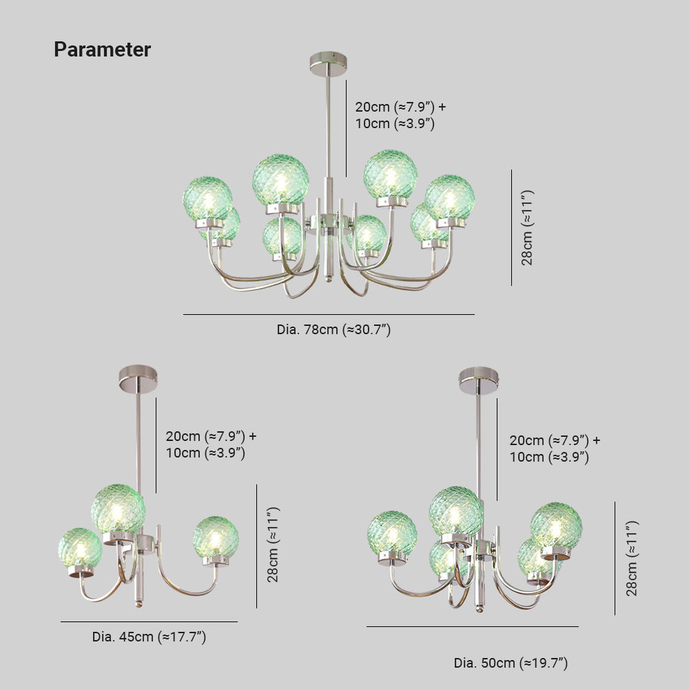 Valentina Mode LED Pendelleuchte Glas/Metall Küche/Schlafzimmer