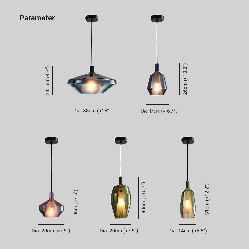 Hailie Modern Glas Pendelleuchte Wohnzimmer