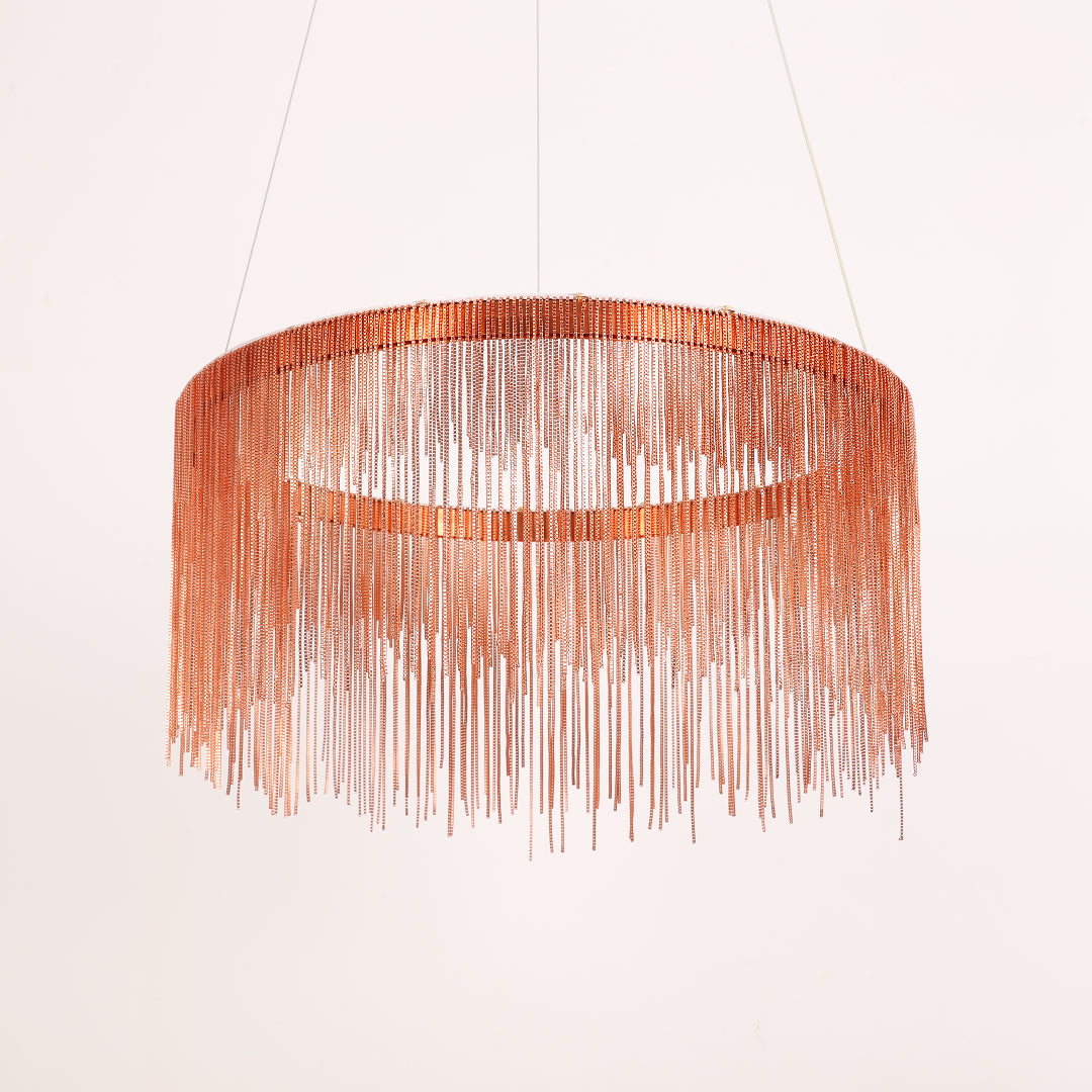 Colon Modern Design LED Kronleuchter Silber/Rosegold Schlaf/Wohnzimmer Metall