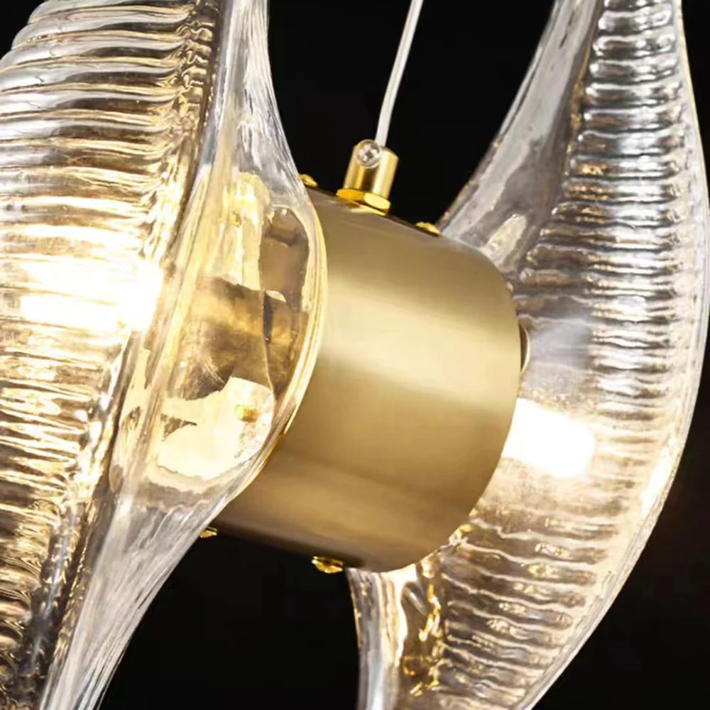 Kirsten Design LED Pendelleuchte Gold Schlaf/Esszimmer Glas/Metall