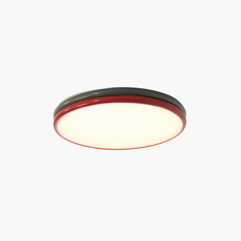 Quinn Modern LED Deckenleuchte Rot Metall Schlaf Ess Wohnzimmer