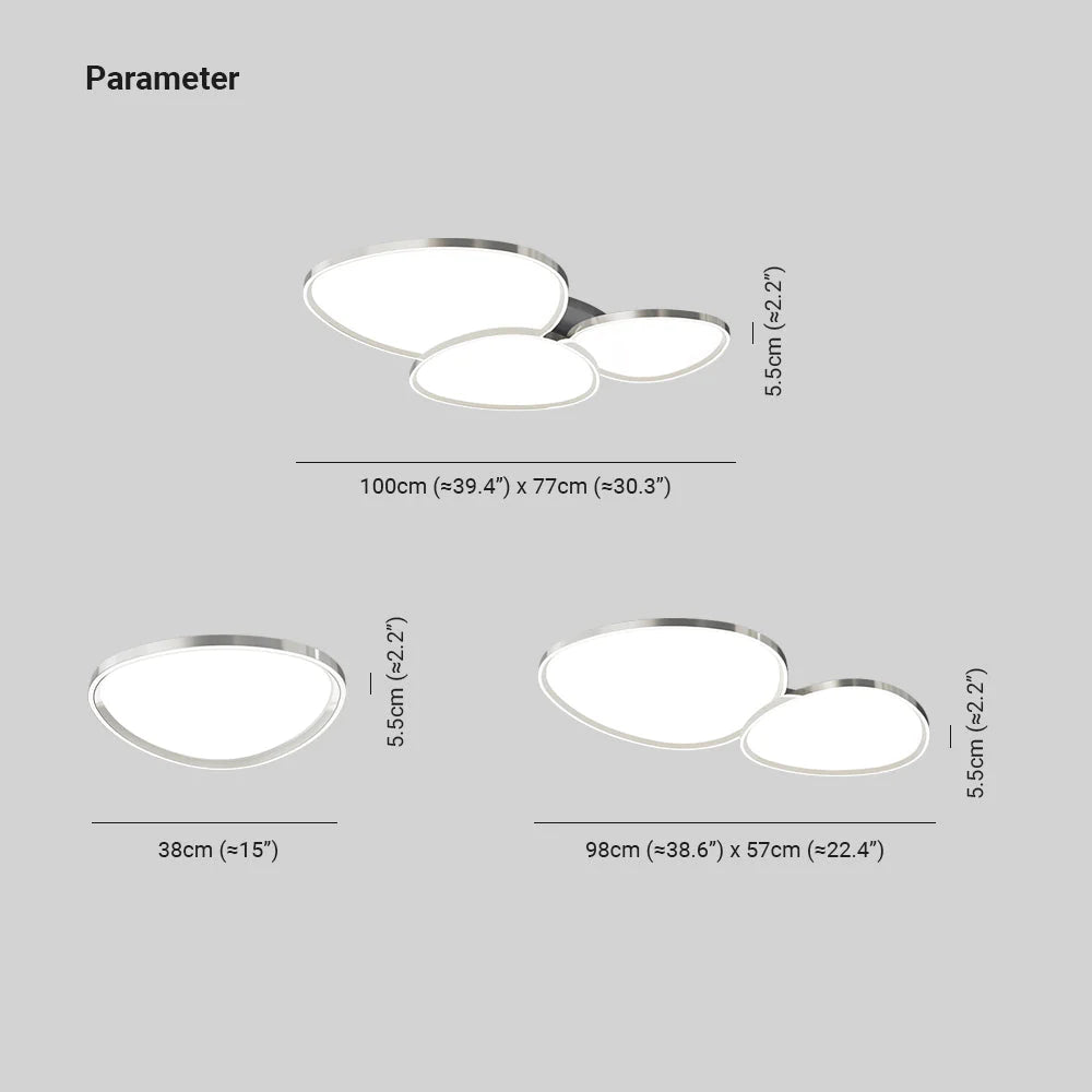 Quinn Modern LED Deckenleuchte Weiß Metall Schlaf Wohnzimmer