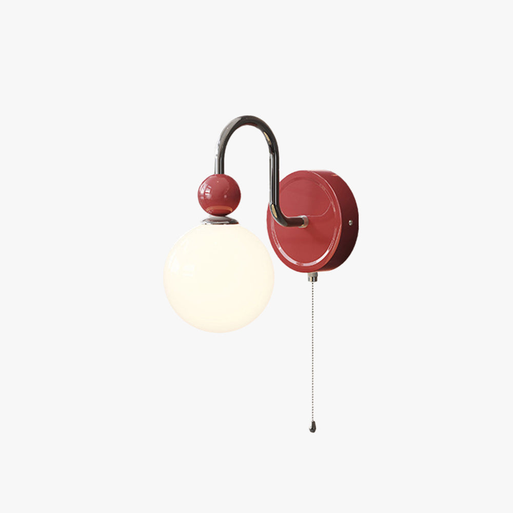 Morandi Modern LED Innenwandleuchte Rot Kaffee Glas Schlafzimmer