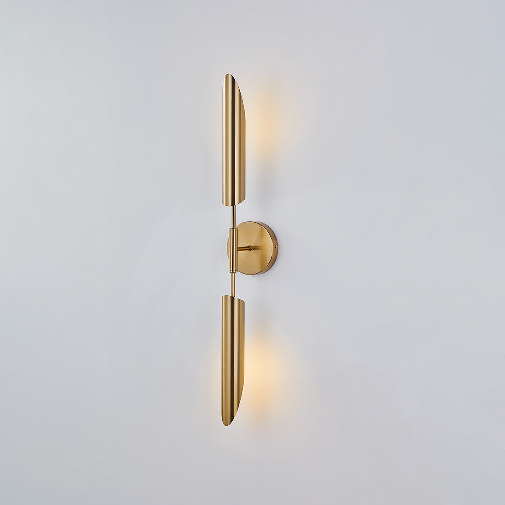 Meza Modern LED Wandleuchte Innen Gold Schlaf/Wohnzimmer Kupfer