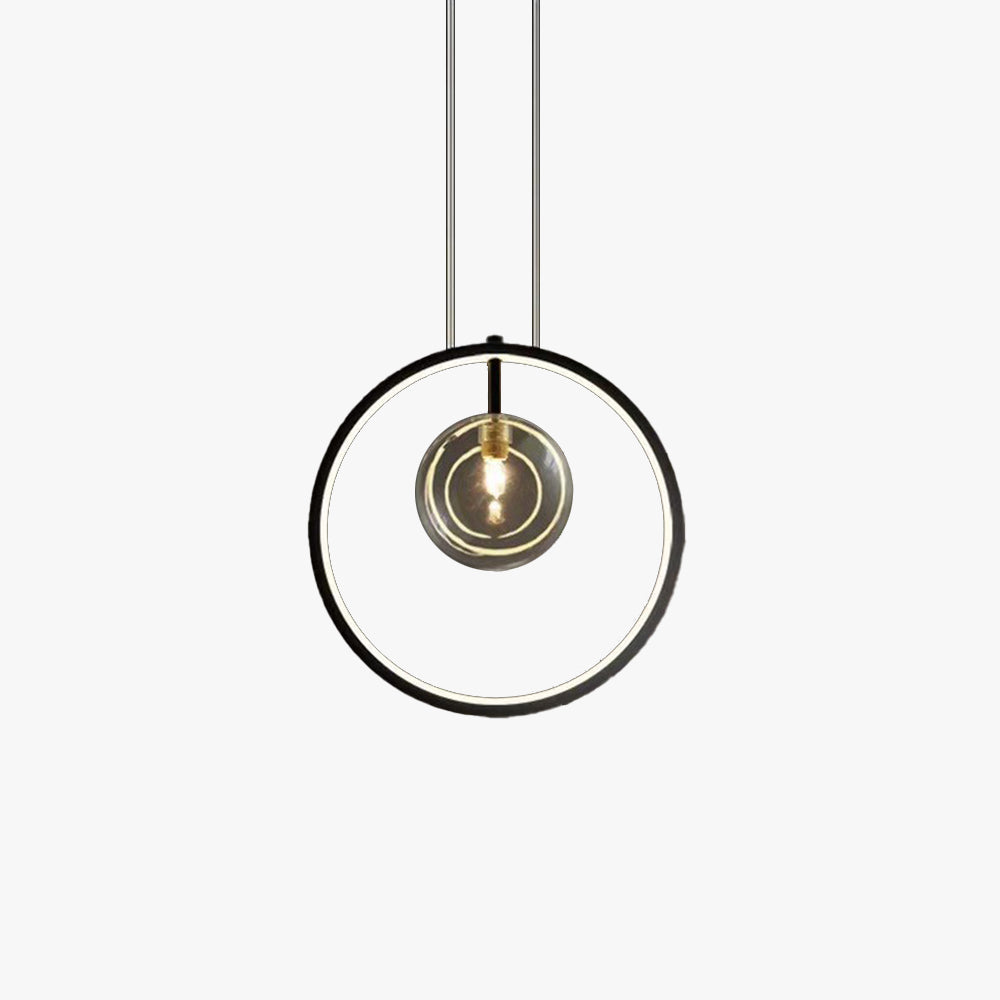 Avi Design LED Pendelleuchte Ring Wohnzimmer/Esszimmer Glas