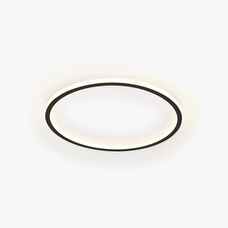 Quinn Modern Ring LED Deckenleuchte Schwarz/Weiß Wohn/Schlafzimmer Metall/Acryl