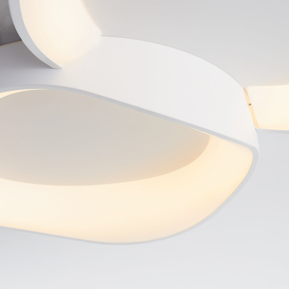 Arisha Modern LED Deckenleuchte Weiß Wohnzimmer Metall/Acryl