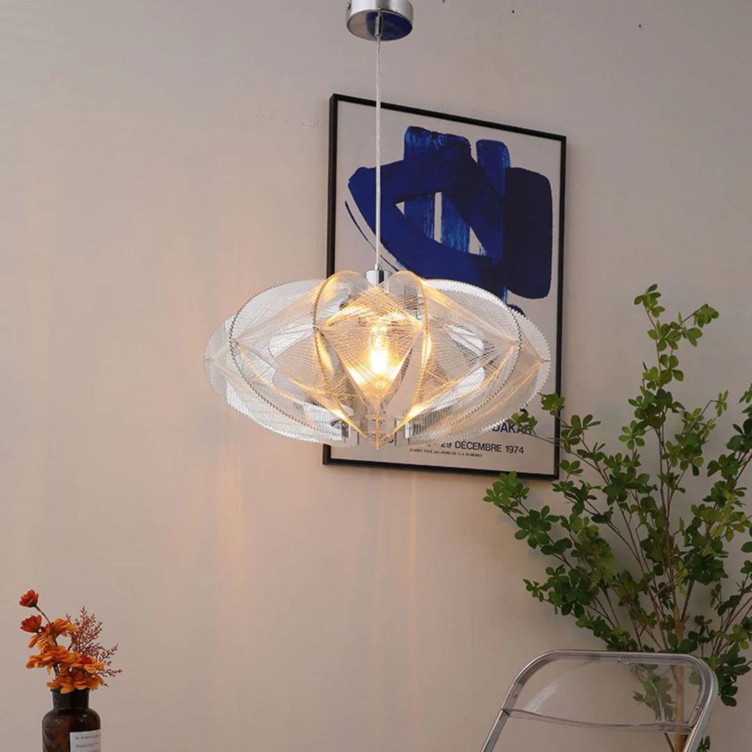 Grace Mordern LED Pendelleuchte Weiß Metall/Acryl Wohnzimmer