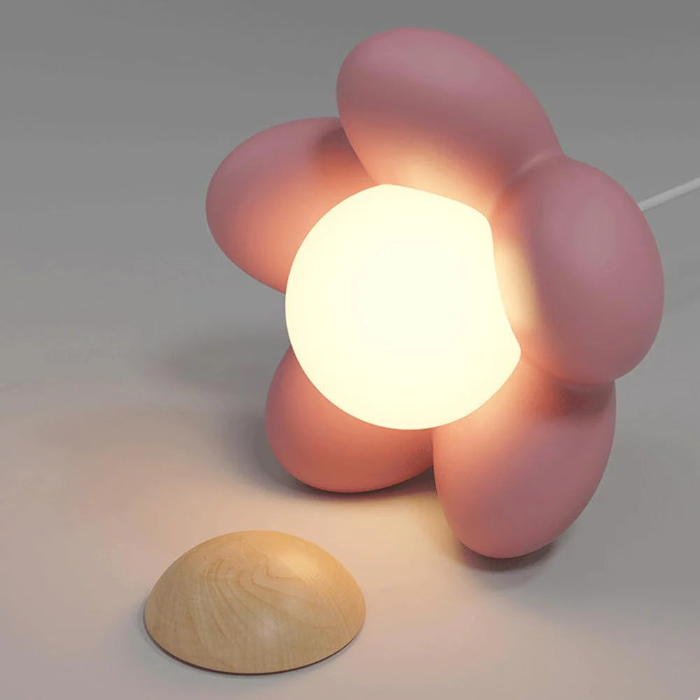 Hailie Modern Blume LED Pendelleuchte Holz Schlafzimmer