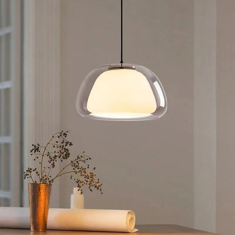 Hailie Modern LED Pendelleuchte Glas Metall Schlaf/Wohnzimmer