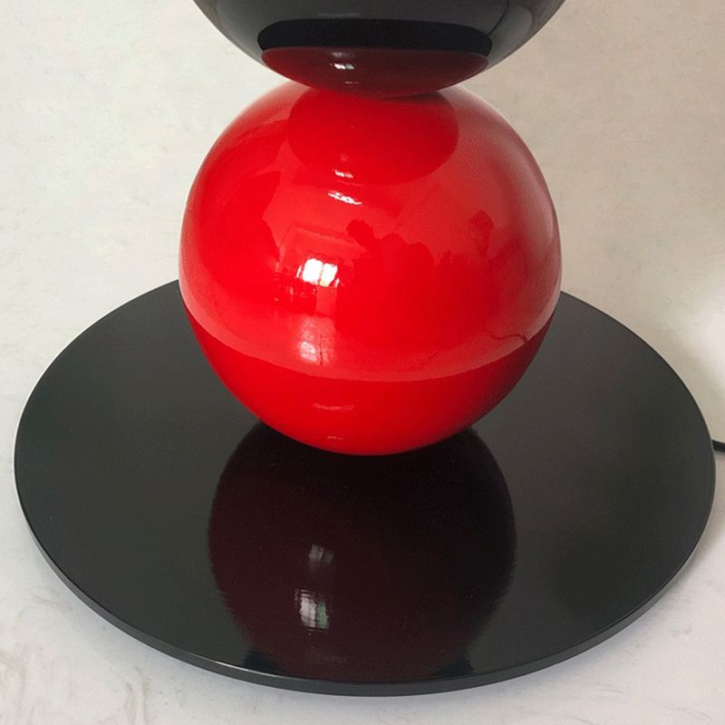 Morandi Modern Stehleuchte Ball, Rot/Grün, Wohnzimmer, Metall