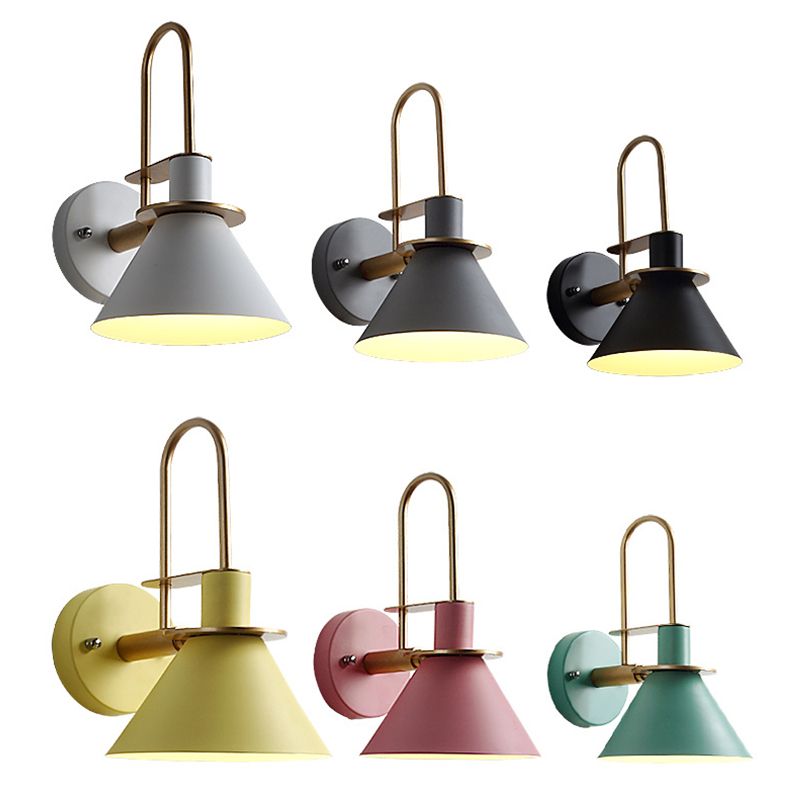 Morandi Vintage LED Wandleuchte Innen 6 Farben Bade/Wohnzimmer Metall