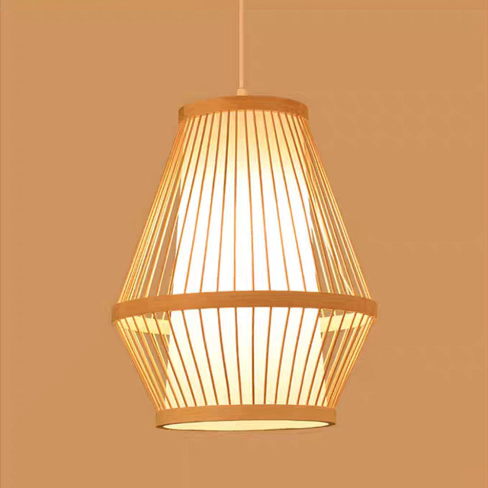 Muto Design LED Pendelleuchte Holz Schlafzimmer/Esszimmer Bambus