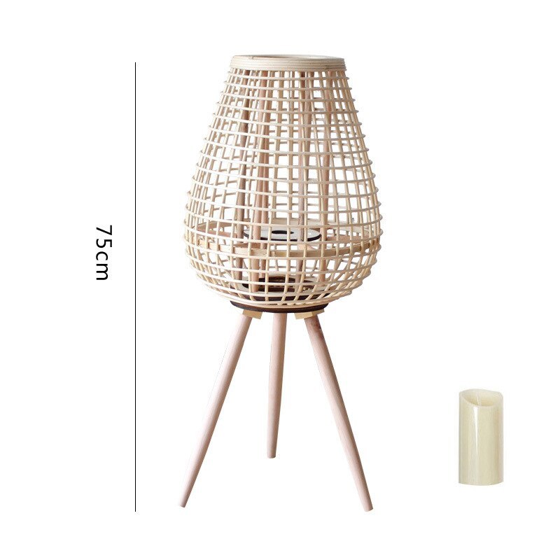 Muto Natural Rattan Stehlampe, Schlafzimmer/Wohnzimmer LED