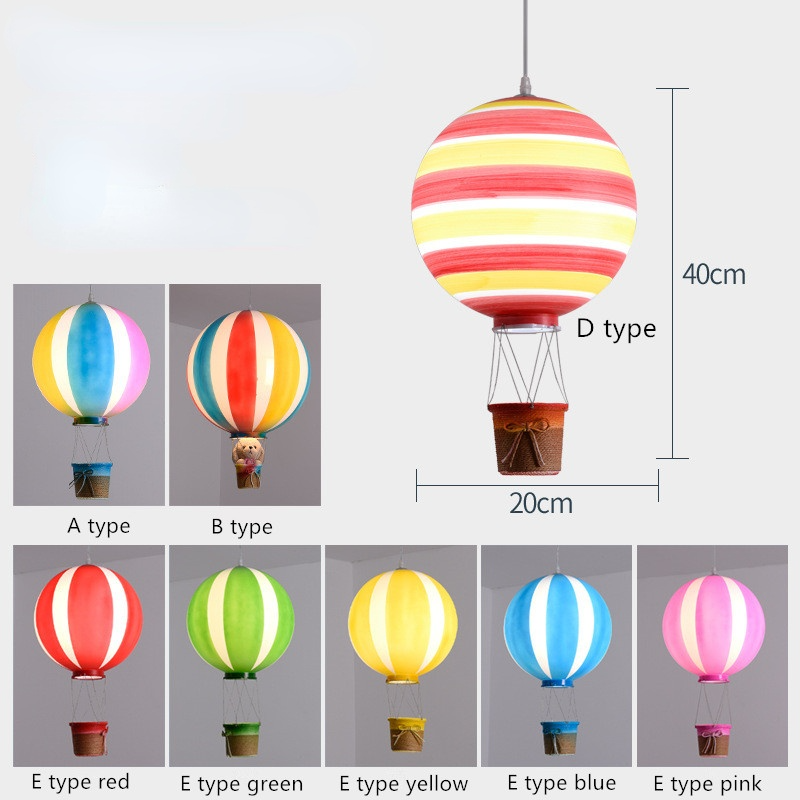 Bunte Ballon LED Pendelleuchte Schlafzimmer Acryl/Metall