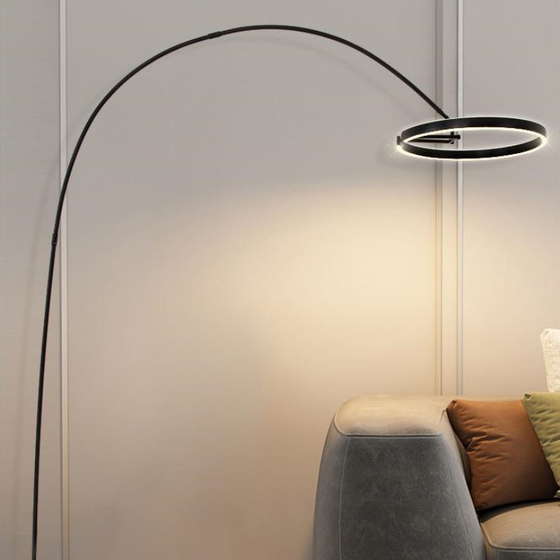 Edge Modern LED Stehlampe Schwarz/Gold Schlaf/Wohnzimmer Metall