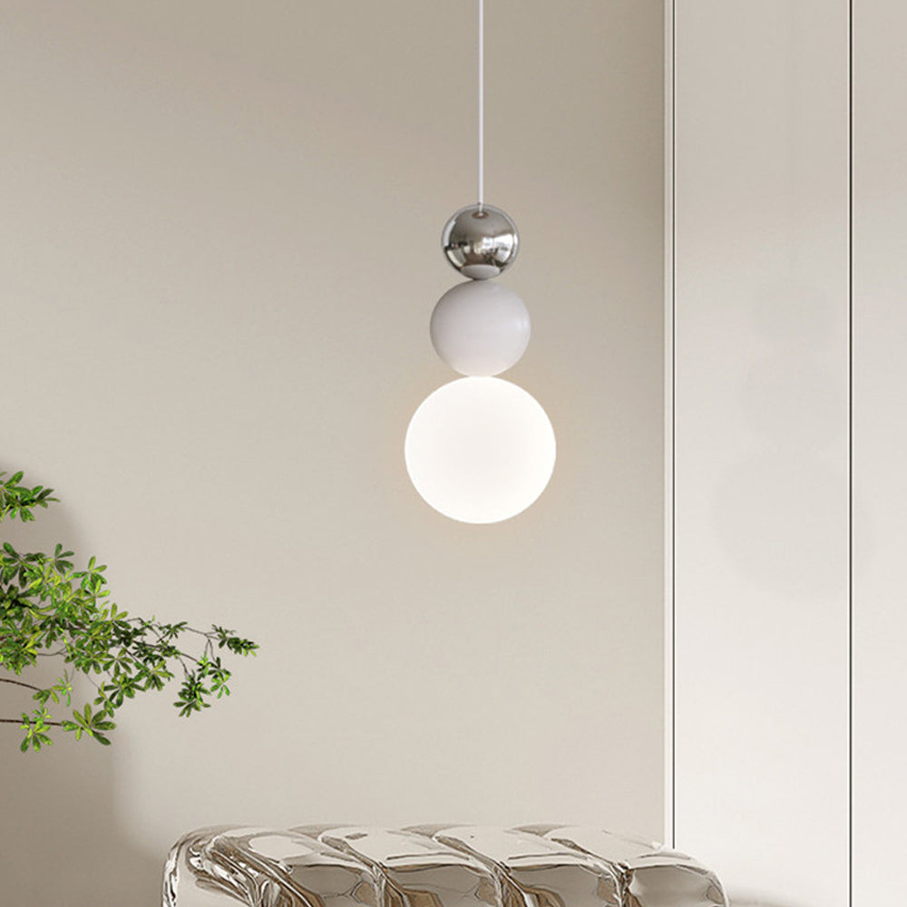 Morandi Modern Bauhaus LED Glas Metall Pendelleuchte Schlafzimmer