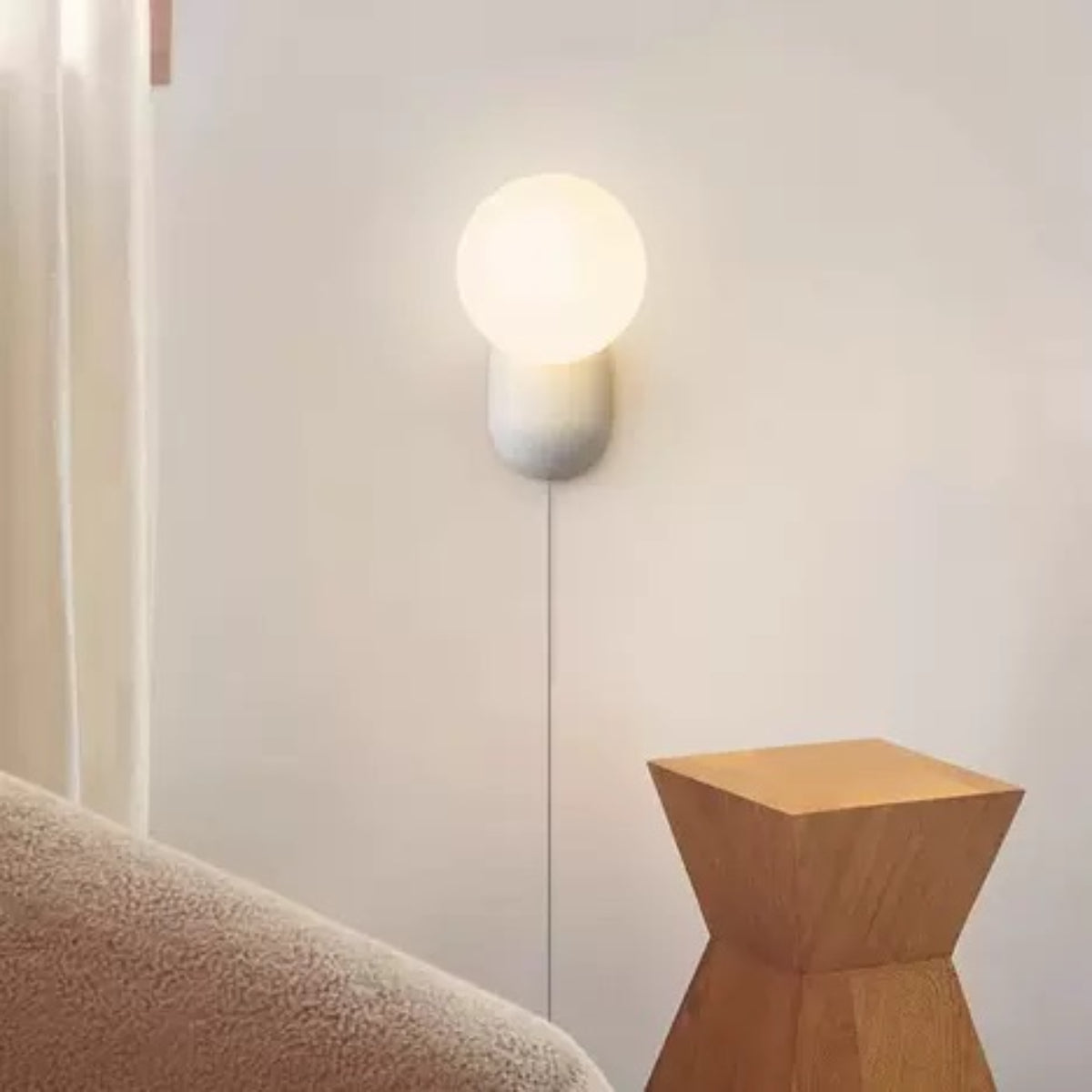 Hailie Modern LED Indoorwandleuchte Harz Glas Schlaf Wohnzimmer