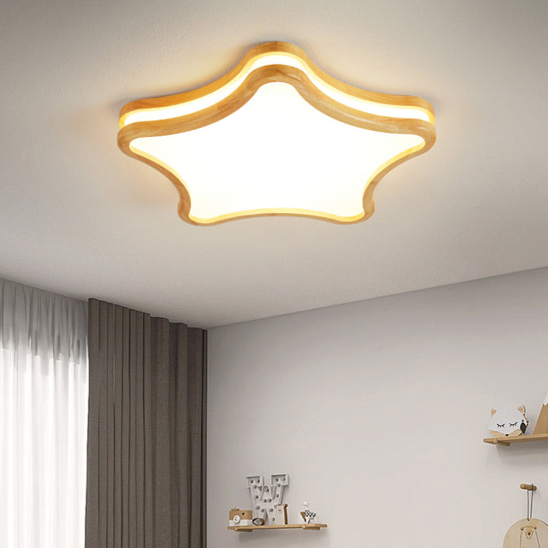 Freja Modern kreativ LED Deckenleuchte Holz Wohn Schlafzimmer