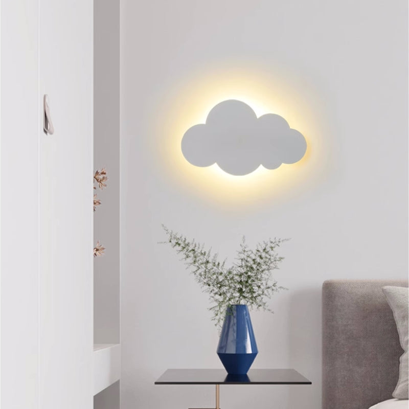 Morandi Design LED Wandleuchte Wolkenform Weiß/Blau/Rosa Wohn/Schlafzimmer Metall 30CM Lang