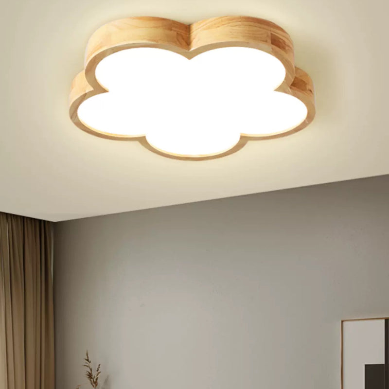 Freja Modern kreativ LED Deckenleuchte Holz Wohn Schlafzimmer