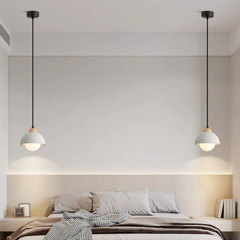 Ozawa Minimalism LED Modern Pendelleuchte Weiß für Schlafzimmer/Nachttisch/Kücheninsel/Wohnzimmer