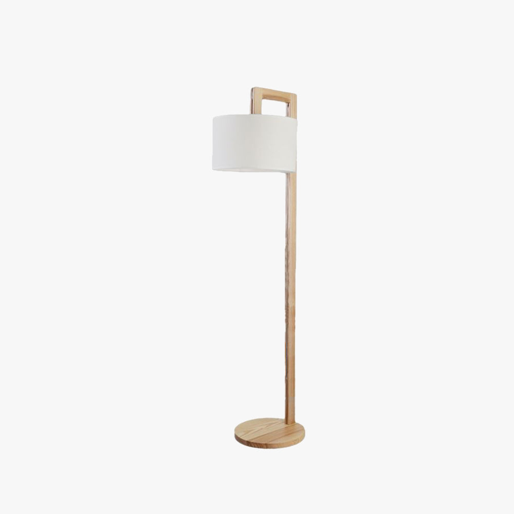 Ozawa Modern Stehlampe, Beige, Holz/Textil, Rechter Winkel, Schlafzimmer