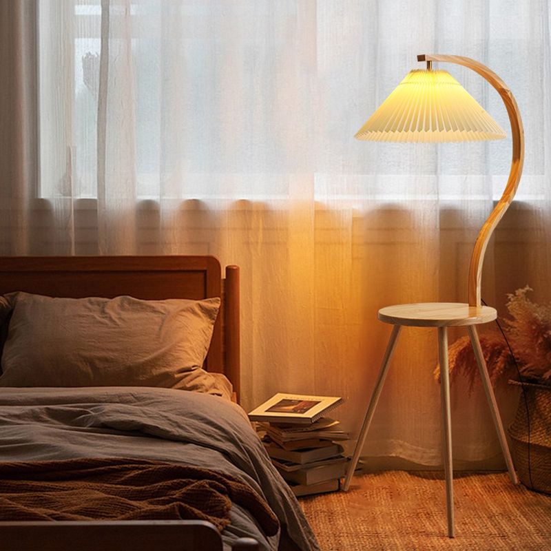 Ozawa Modern Plissierte Stehlampe, Acryl, Wohnzimmer/Schlafzimmer