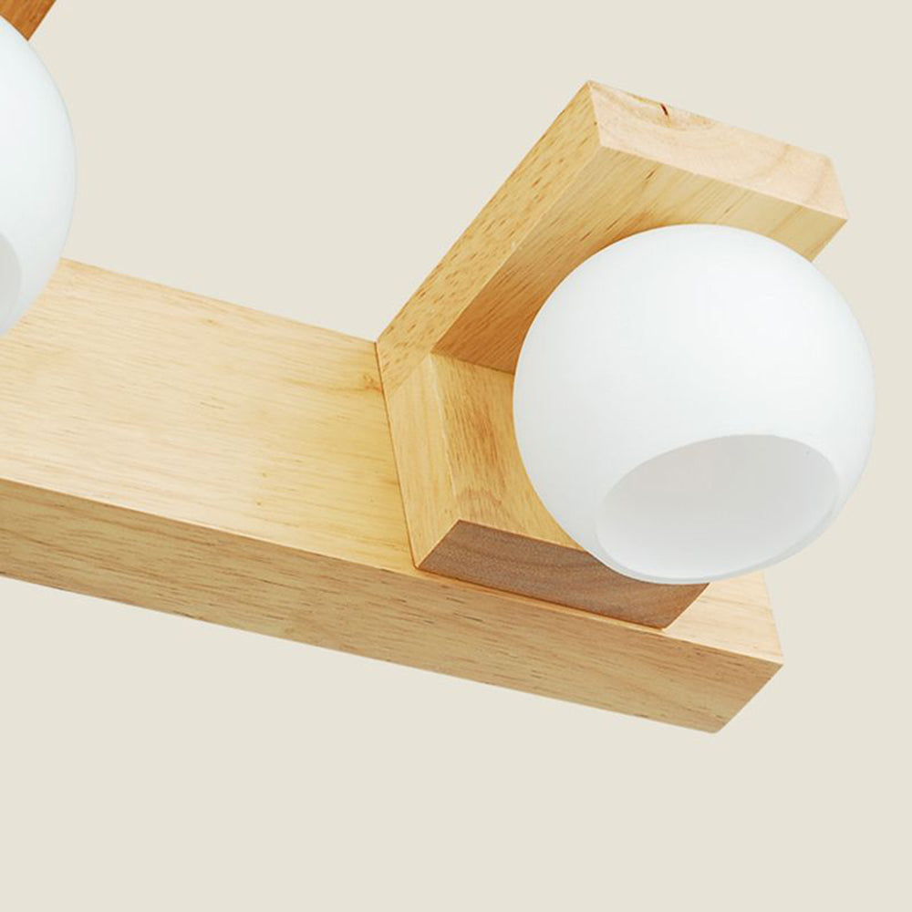 Ozawa Design LED Wandleuchte Schlafzimmer/Wohnzimmer Holz/Glas