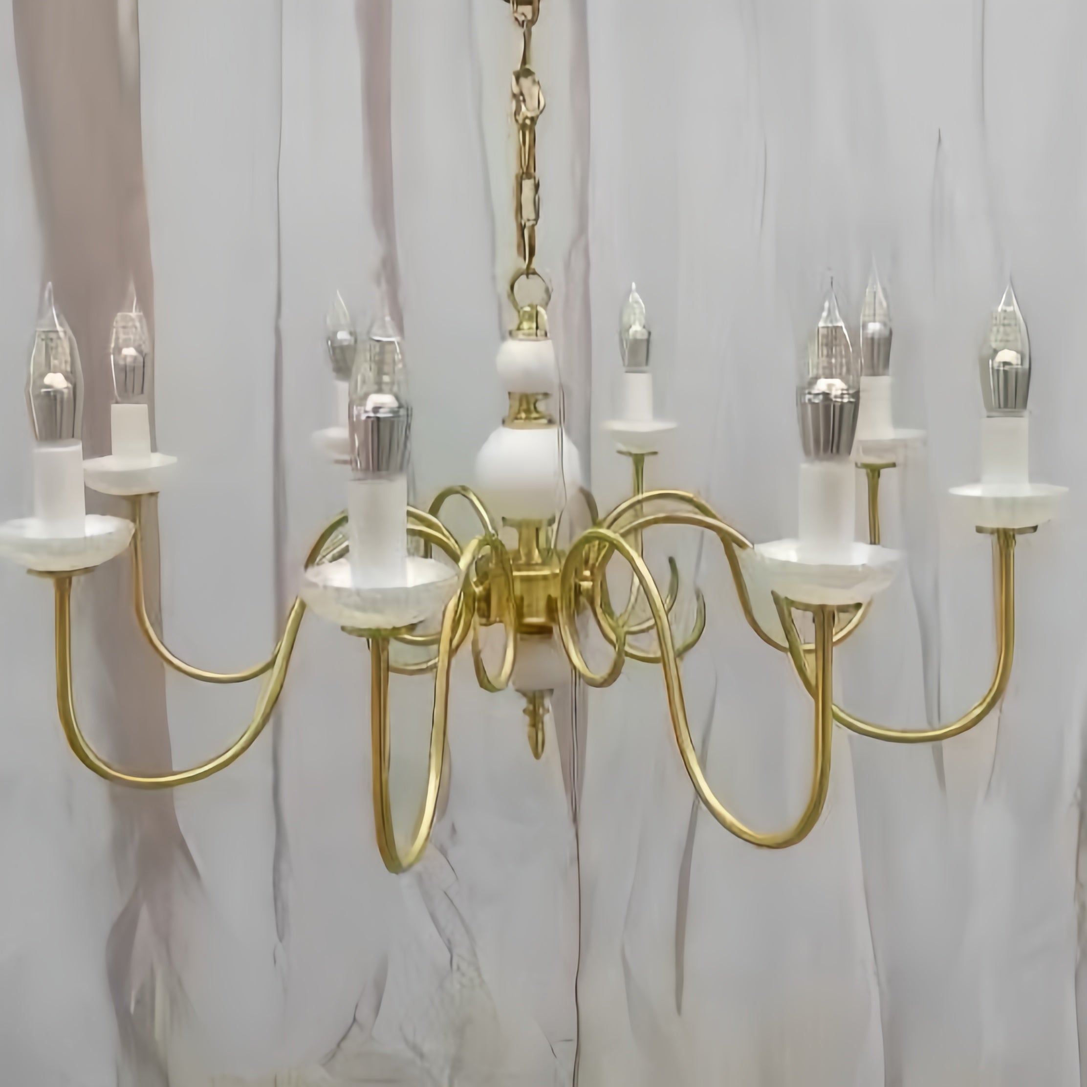 Silva Vintage LED Kerze Kronleuchter Keramik Schlafzimmer