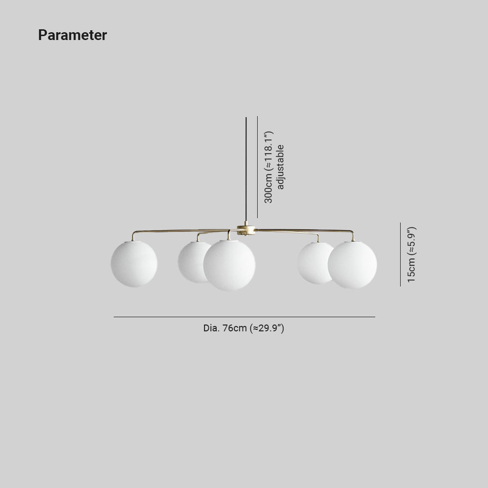 Valentina Minimalistischer LED-Kronleuchter Metall Schlafzimmer