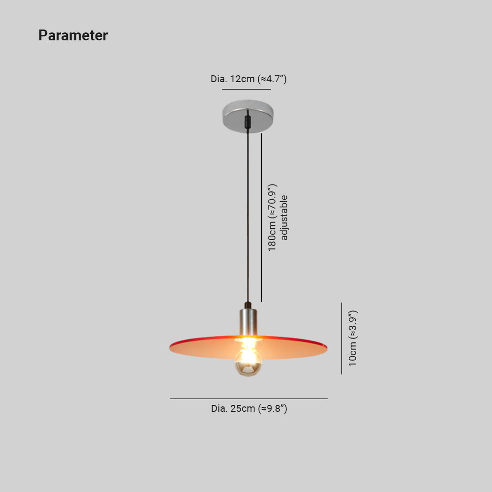 Cairns Nordic LED Platte-Förmige Glas Pendelleuchte Schlafzimmer