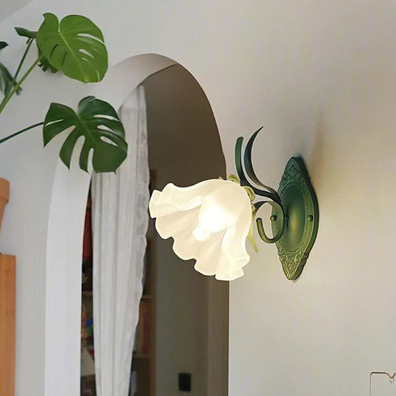 Lily Blume Metall Glas Wandleuchte Schlafzimmer Wohnzimmer