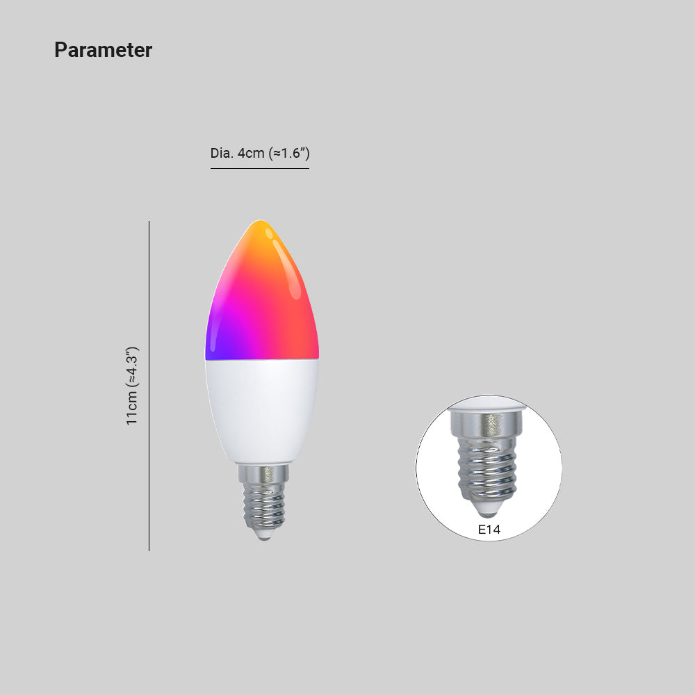 Lumos E14 Intelligente WiFi-Glühbirne Dimmbare LED-Beleuchtung