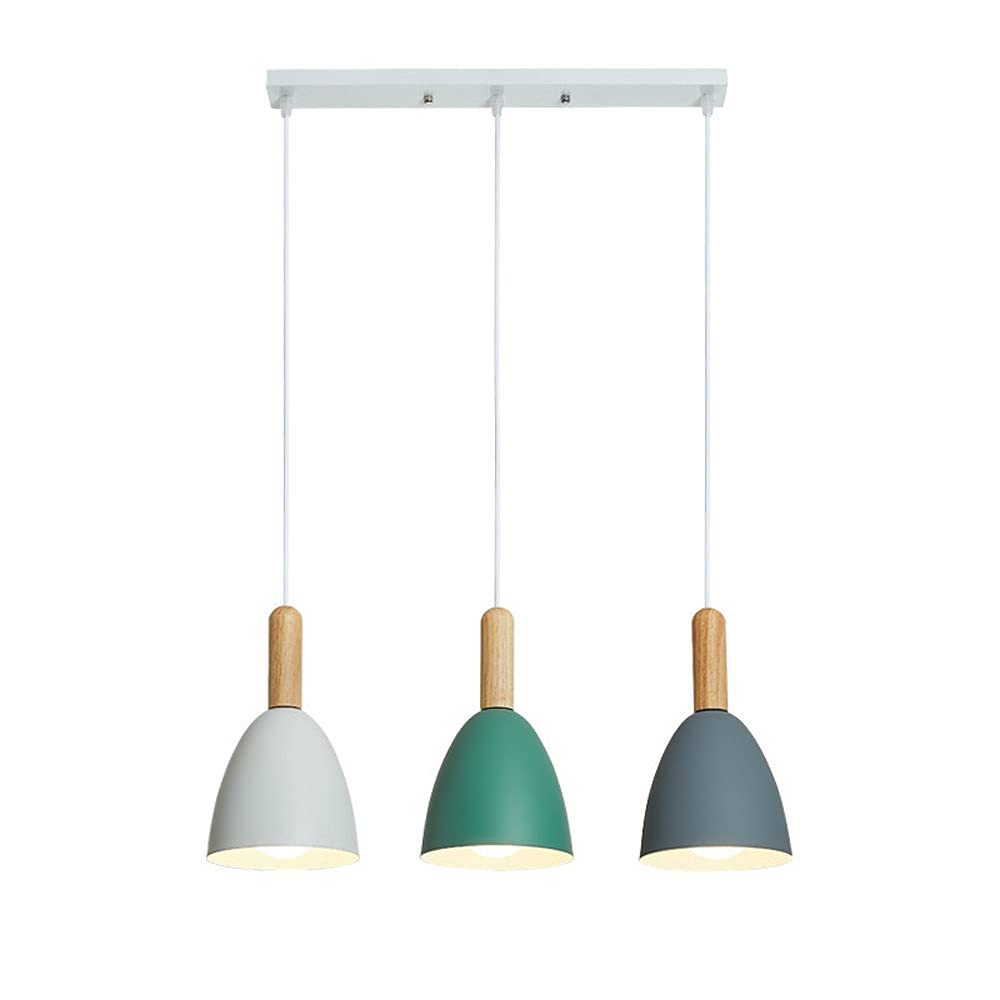 Morandi Moderne minimalistische LED Pendelleuchte Metall/Holz Wohnzimmer/Schlafzimmer