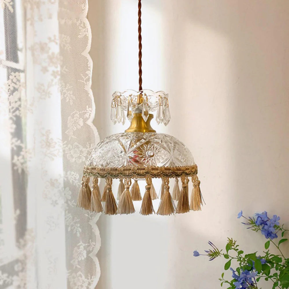 Eryn French Vintage LED Pendelleuchte Glas Schlaf/Wohnzimmer