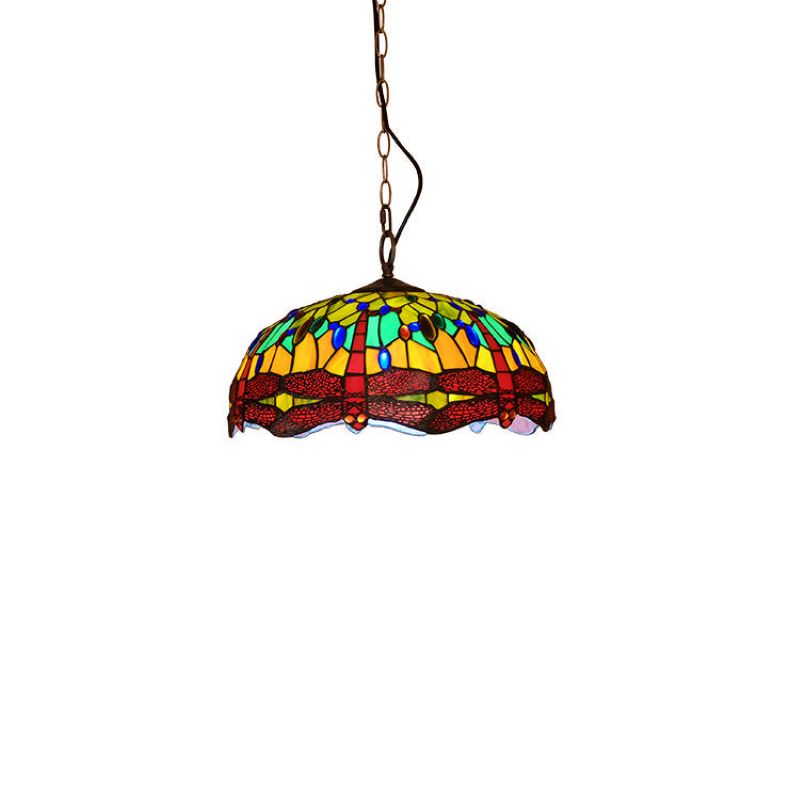 Eryn Vintage Art LED Pendelleuchte Farbig Glas Wohnzimmer