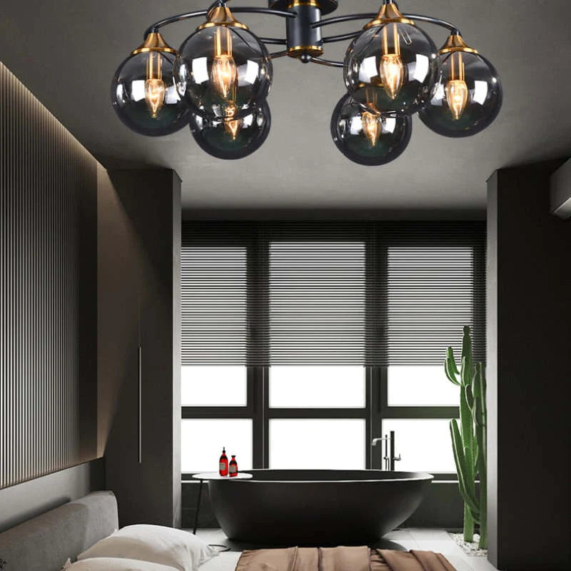 Ess/Wohnzimmer Dimmbar | Modern Denkenleuchte Sola Glas LED Las Kugel
