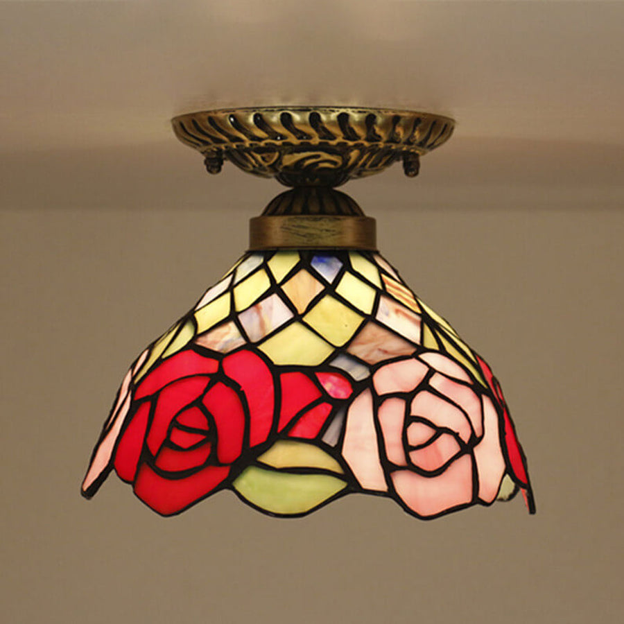 Eryn Vintage Rose Schale LED Deckenleuchte Wohnzimmer