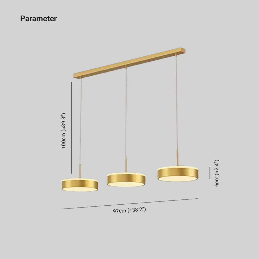 Raheel Modern LED Pendelleuchte Schwarz/Gold, Esszimmer, Metall