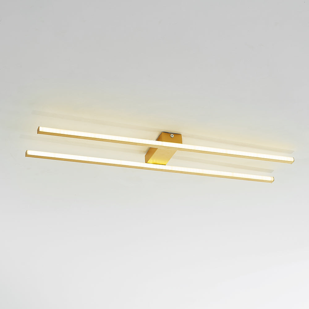 Edge Minimalistische LED Deckenleuchte Lineaer Schwarz/Weiß/Gold Wohnzimmer Metall