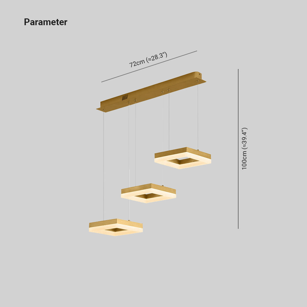 Avi Moderne LED Pendelleuchte Gold Schlafzimmer/Arbeitszimmer