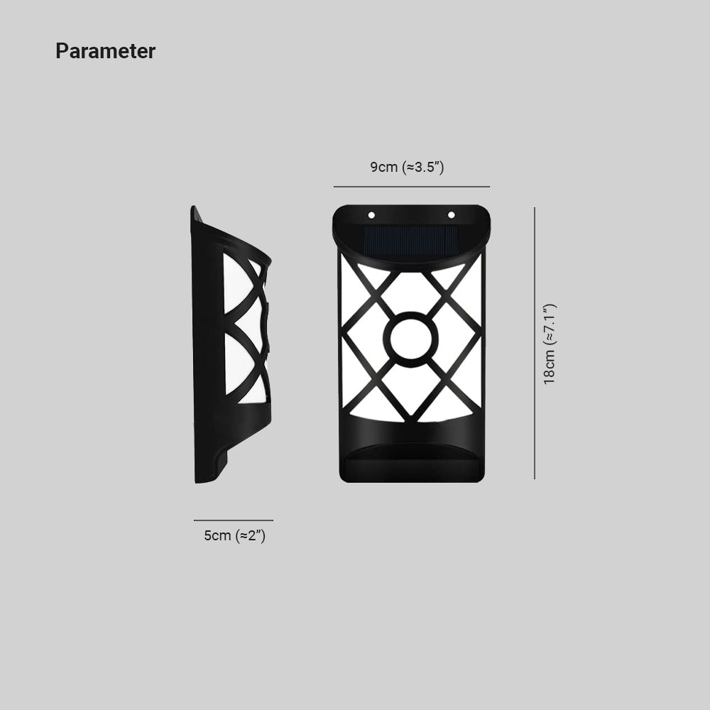 Orr Wasserdichte LED-Solarwandleuchte mit flackernder Flamme