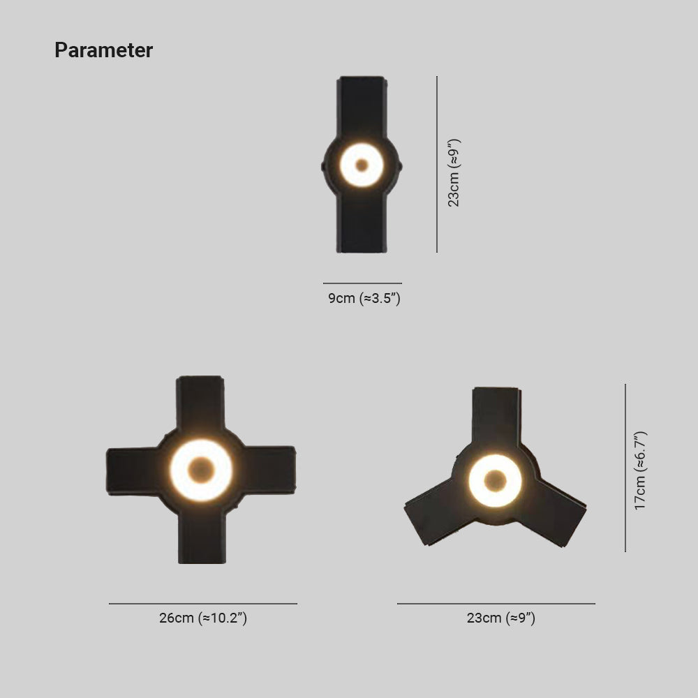 Orr Design LED Wandleuchte Innen/Außen Zweiflamming Wasserdicht Flur/Garten