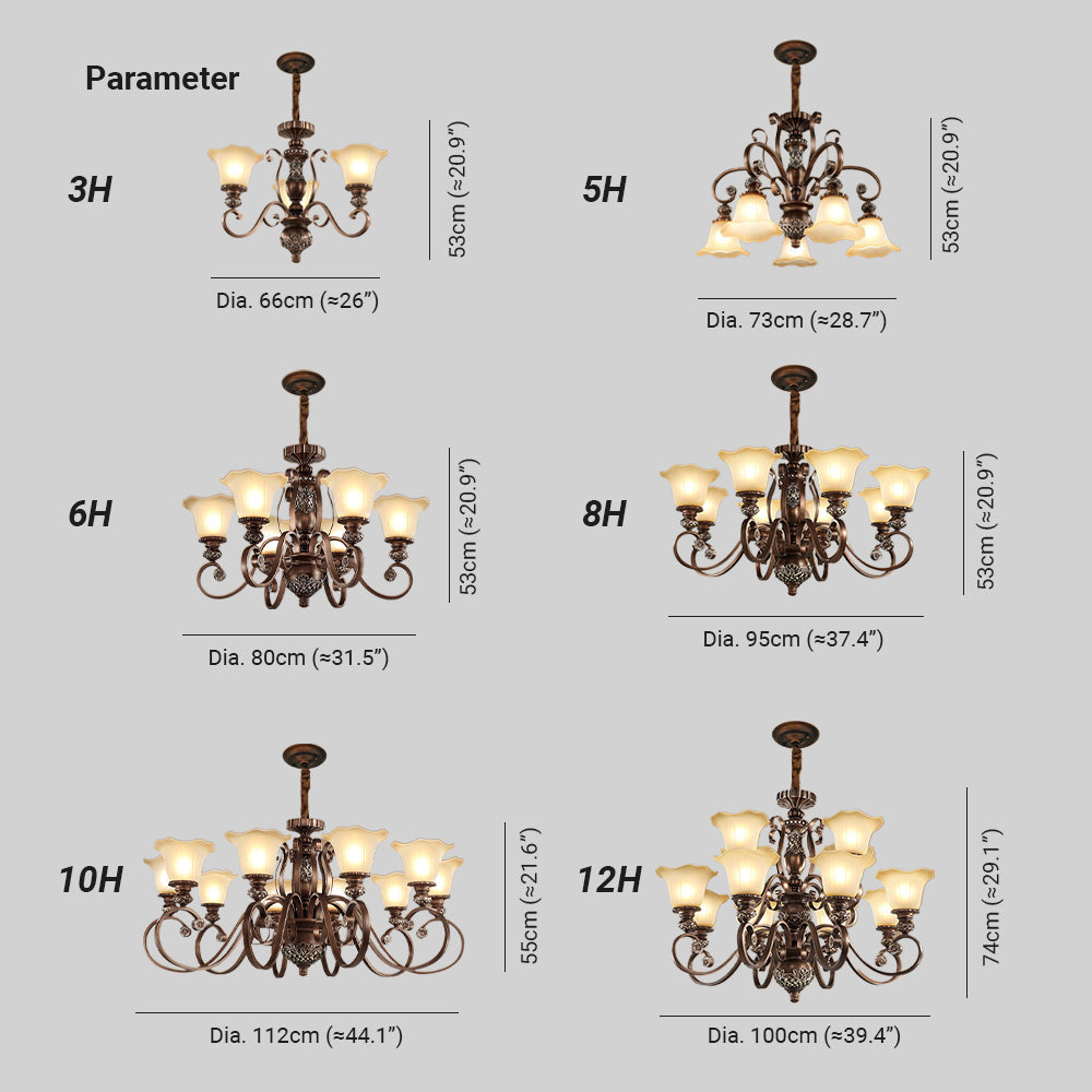 Lily Retro Kreativ Pendelleuchte Metall Glas Wohnzimmer Schlafzimme