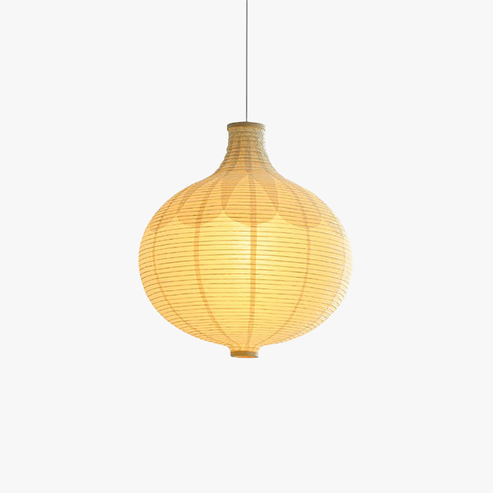 Ritta Japanese Design Globe Holz Papier LED Pendelleuchte Wohnzimmer