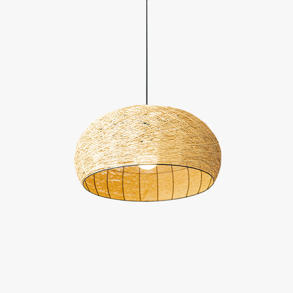 Ritta Design Nest Metall Rattan LED Pendelleuchte Esszimmer Schlafzimmer